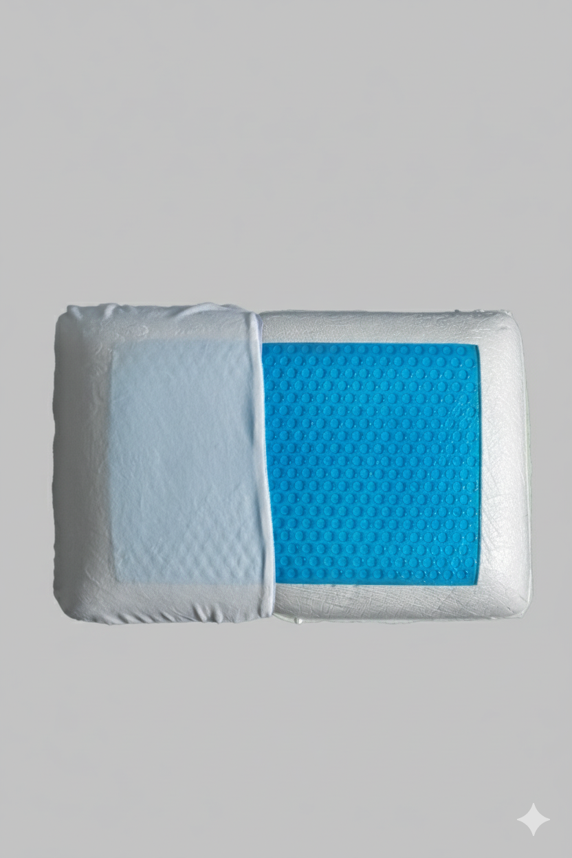 Cooling Gel Memory Foam Pillow - Imported Velvet Fabric